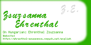 zsuzsanna ehrenthal business card